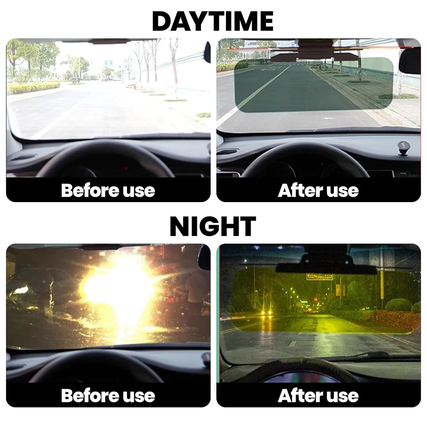Anti-Glare Visor For Car
