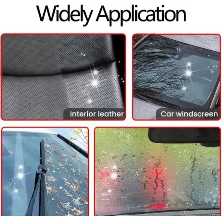 Oil Film Cleaning Brush & Car Glass Cleaner | Windshield Defogger & Stain Remover for Interior & Exterior | Anti-Mist, Oil Stain Remover for Car Windows, Mirrors & Glass